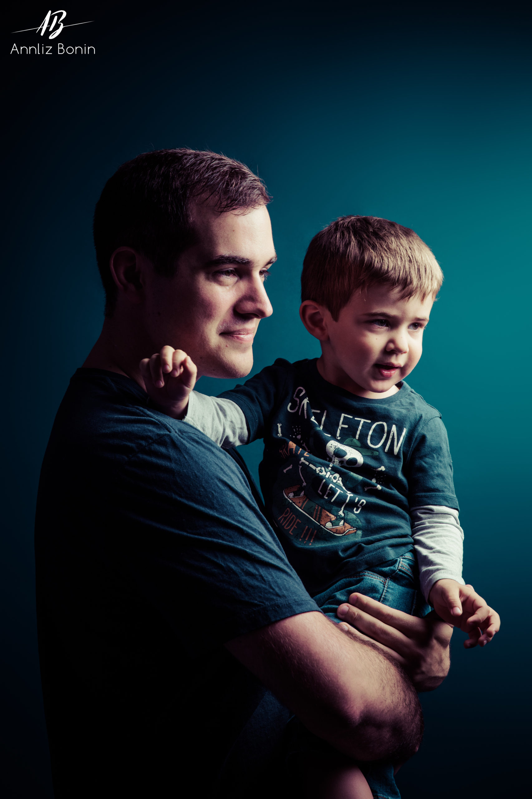 photo en famille papa et fils